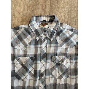 Men’s Large Authentic Western Youngblood’s Pearl Snap Cowboy Long Sleeve Shirt